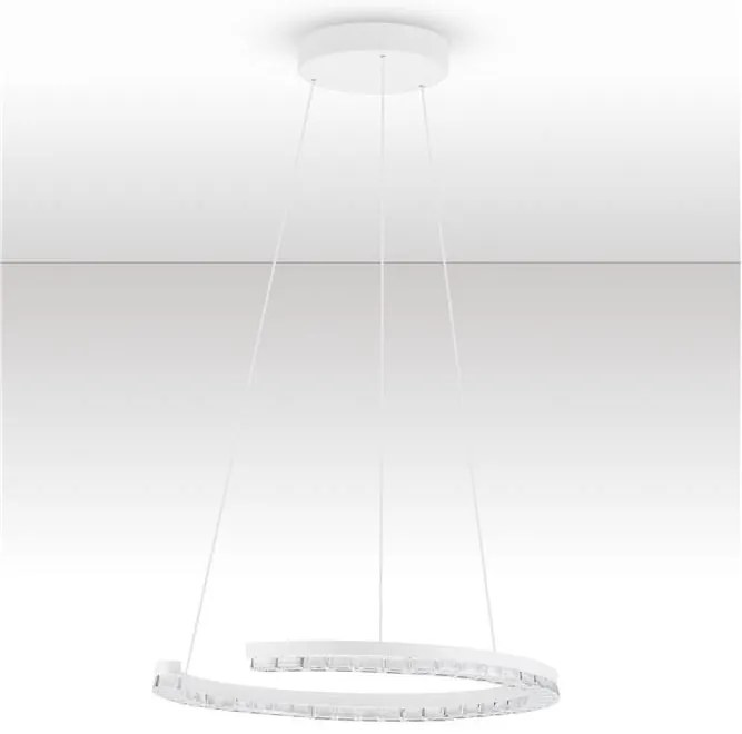 Lustra circulara aluminiu alb GREAMY D-46cm