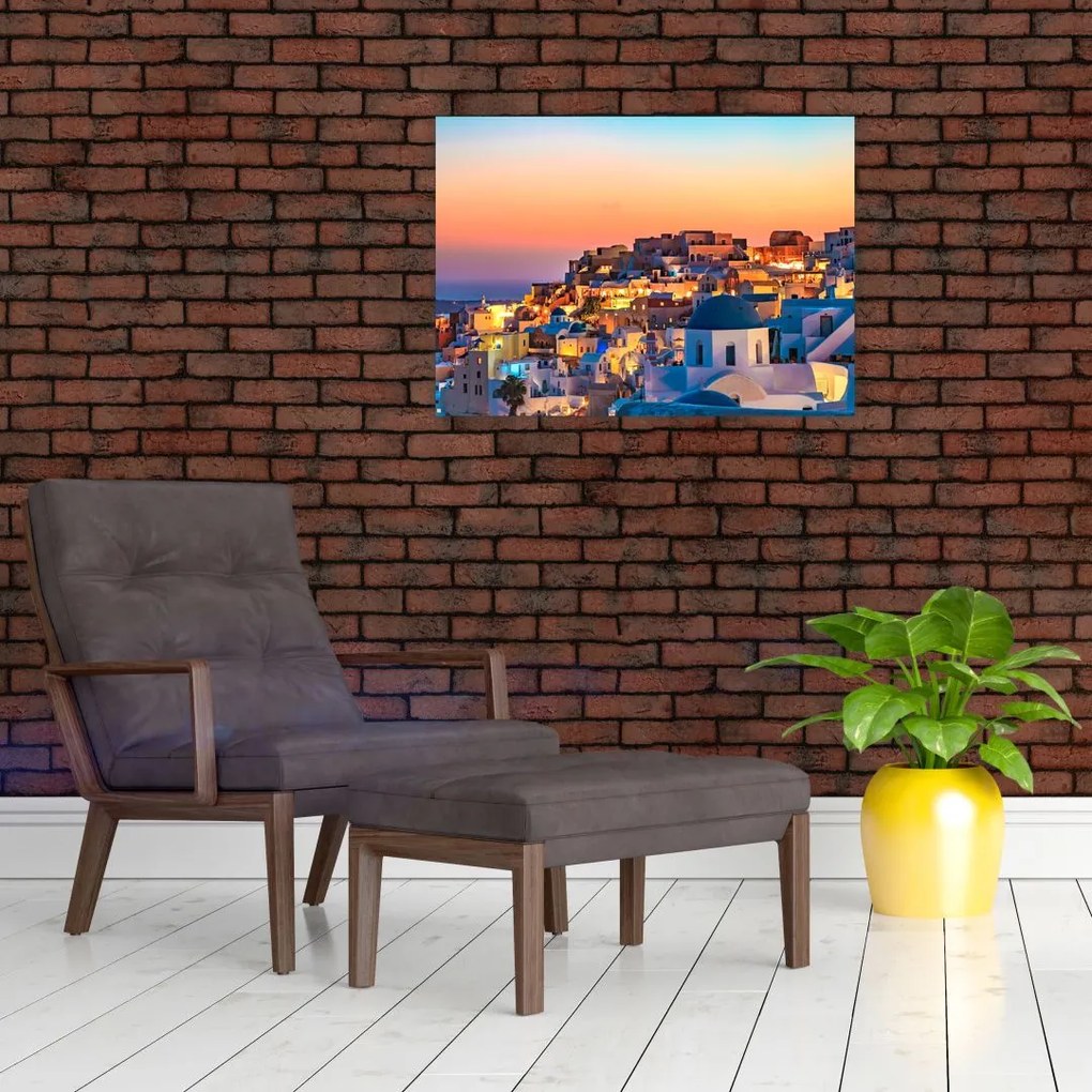 Tablou - Santorini în amurg (70x50 cm)