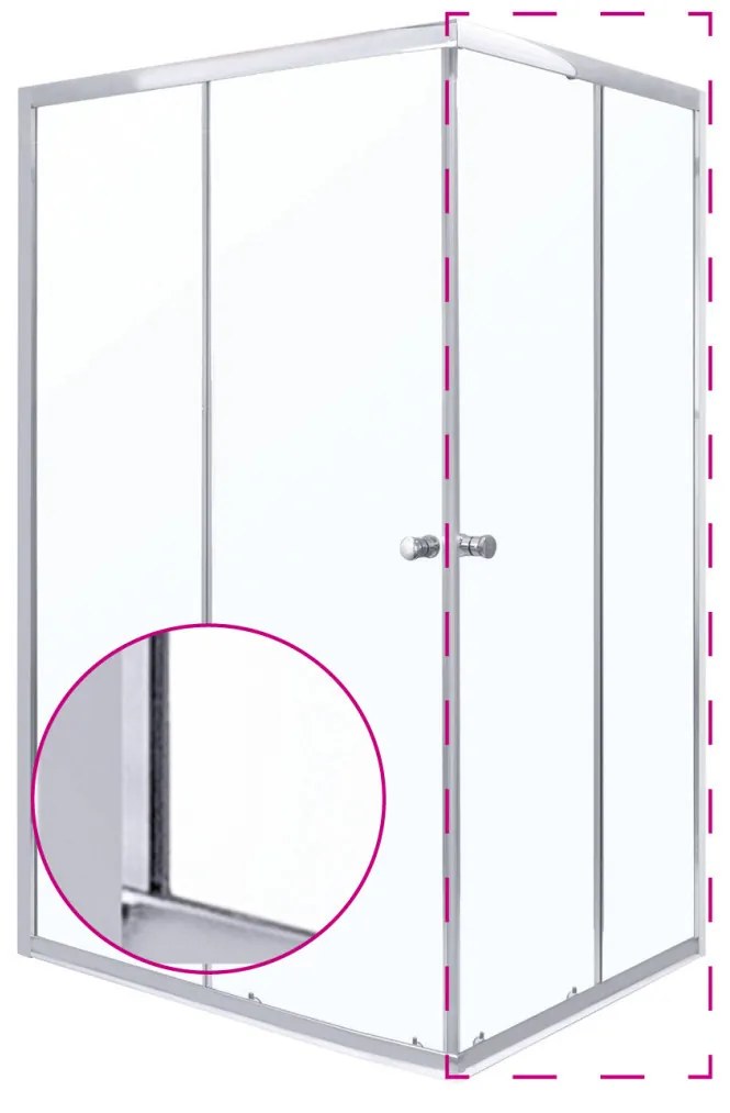 Ușă de duș OLGA SQ 80 ELEMENT