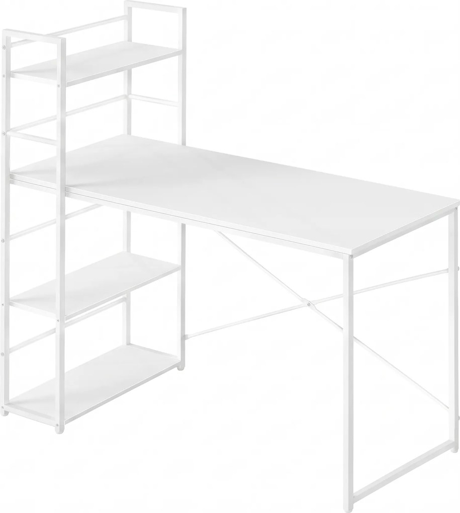 Birou MAX 4.0 cu raft 120x44 cm, alb
