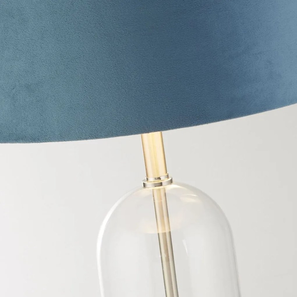 Veioza/Lampa de masa design decorativ Oxford nickel/teal