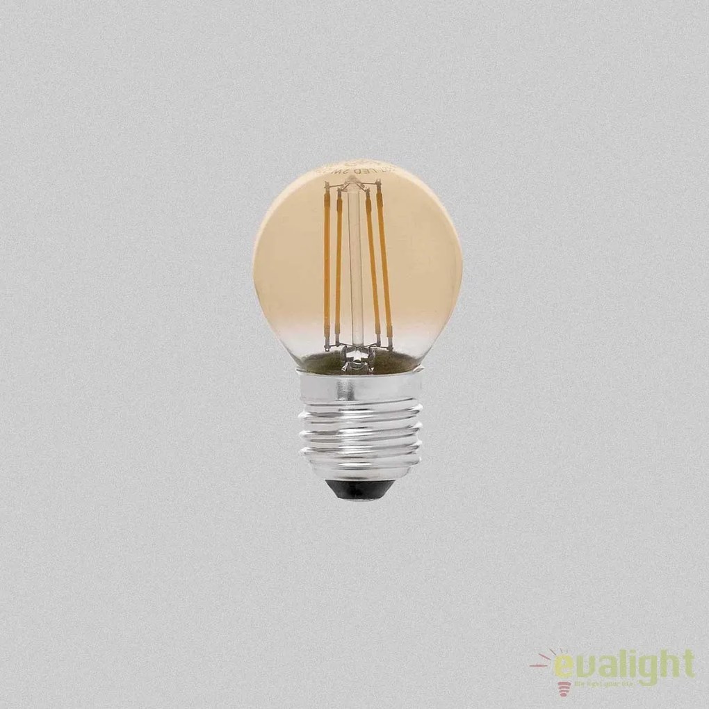 BEC LED E27 dimabil cu filament 4W G45 2200K lumina calda 17493