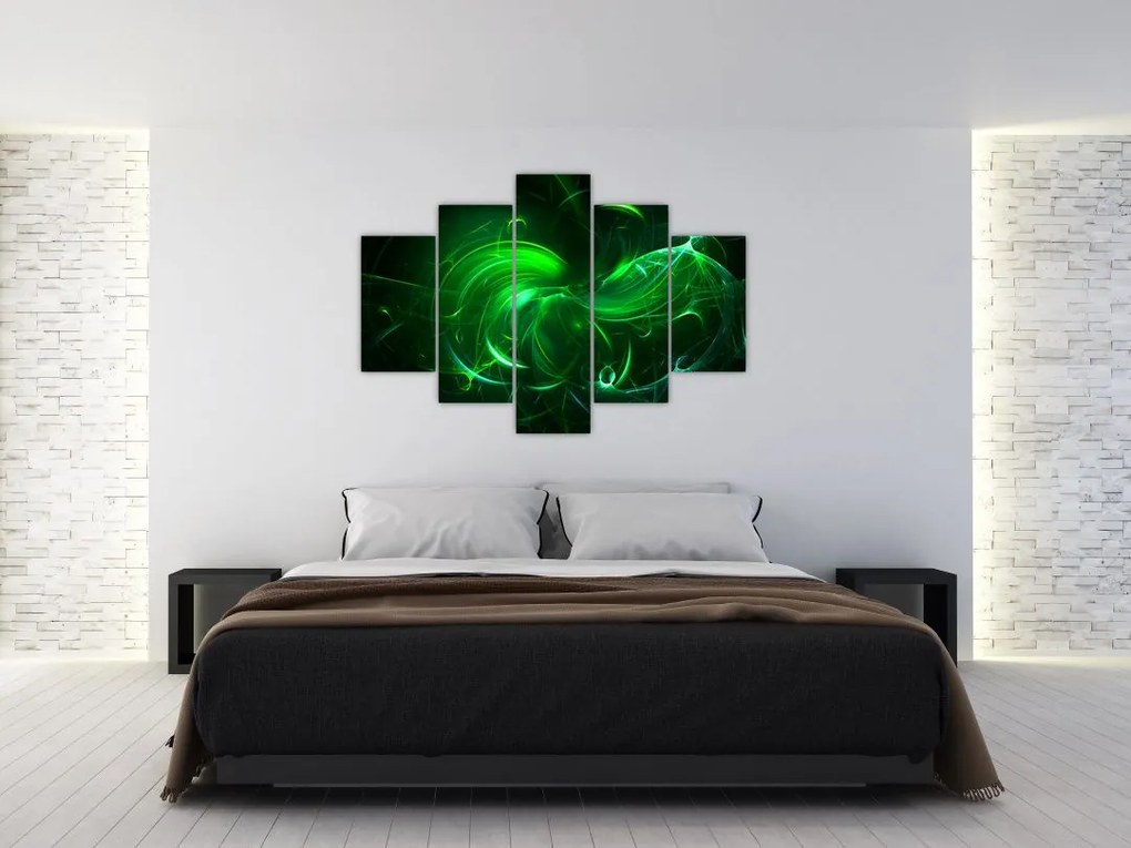 Tablou - abstracție verde (150x105 cm)
