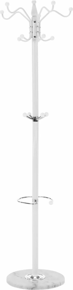 Cuier pom ELOS, alb, metal/marmura, 37x175 cm