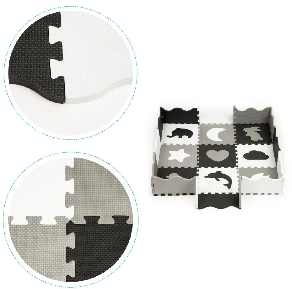 Covor puzzle din spumă cu gard 25 de piese