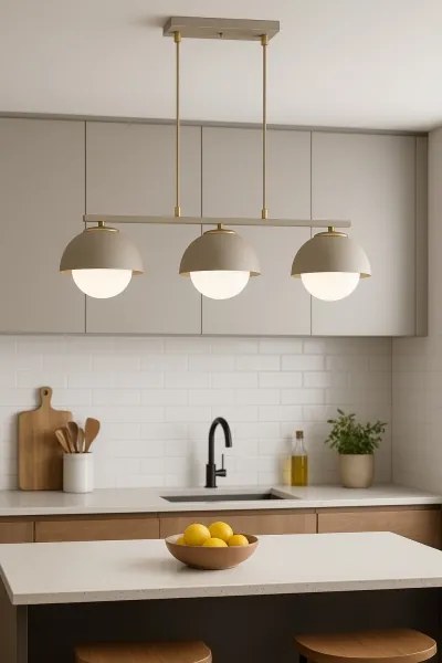 Brilagi - Lustru suspendat pe cablu COSMO 3xE27/60W/230V bej/auriu