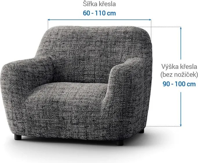 Gaico Huse bielastice VITTORIA gri fotoliu (l. 60 - 110 cm)