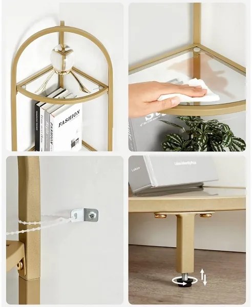 Bibliotecă GLASY aurie