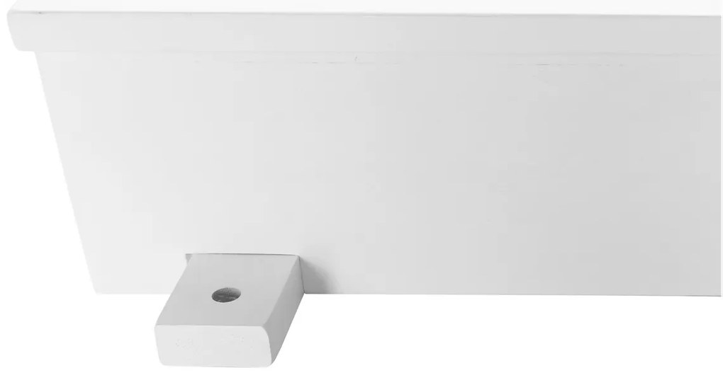 Etajeră Joda 2, bambus, albă, 48,5 x 8 x 12 cm