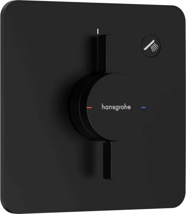 Baterie dus incastrata negru mat Hansgrohe DuoTurn Q 1 functie