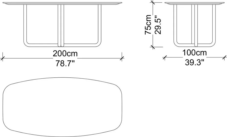 Masă lemn masiv de dining Giallo Personalizabilă - 300 cm