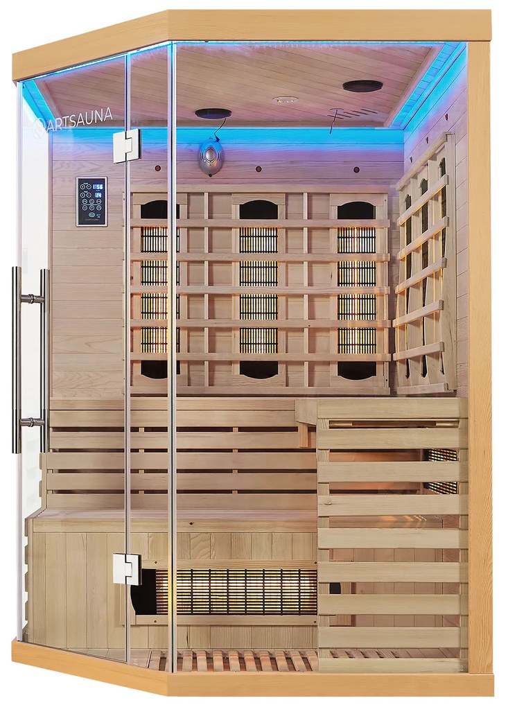 Infračervená sauna Kiruna150 s duálnou technológiou a drevom Hemlock