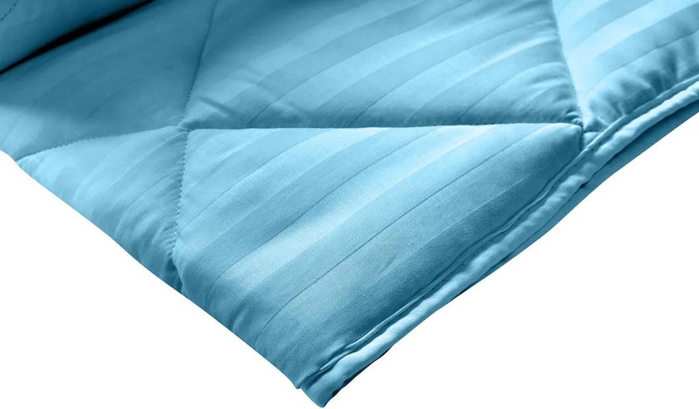 Pilota Alcam Damasc Bleu Ciel 140x200 cm, umplutura cu bambus, 300 g/mp