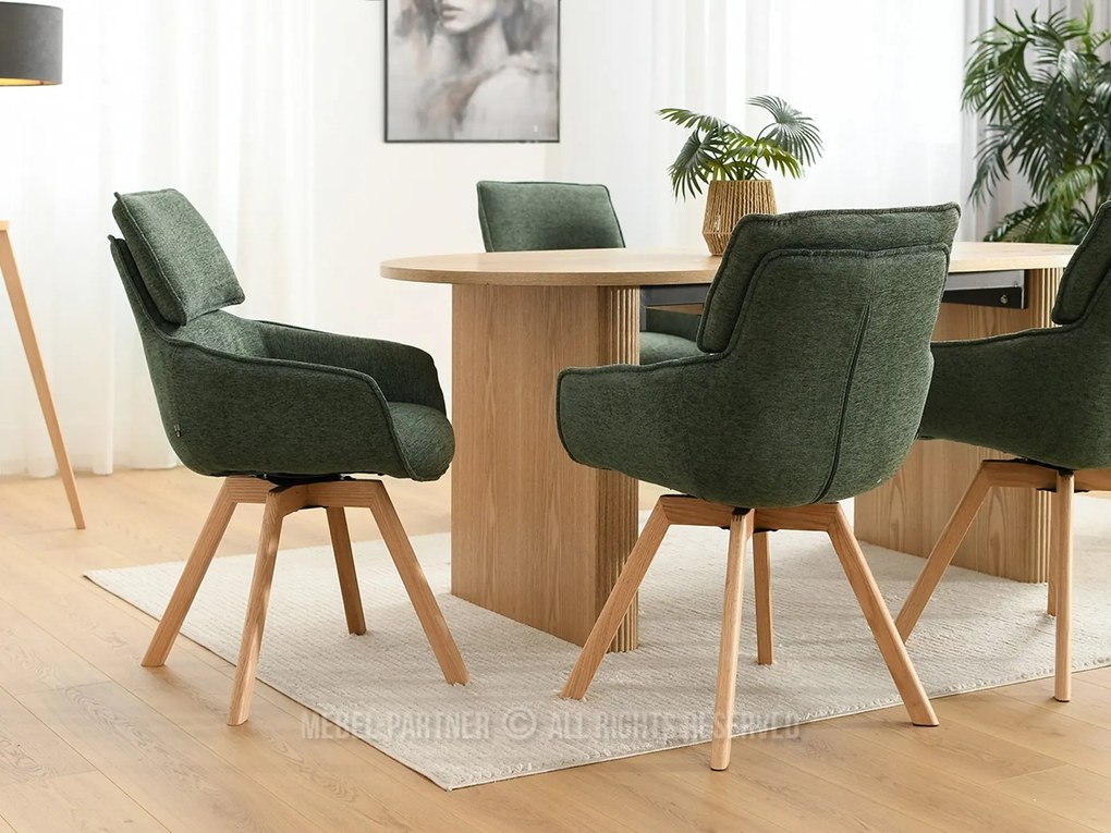 Scaun Doris (verde + stejar). 1111034
