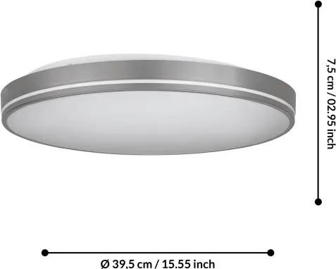 Plafonieră LED dimabilă Eglo 75705 LED/22W/230V 3000-6500K + telecomandă