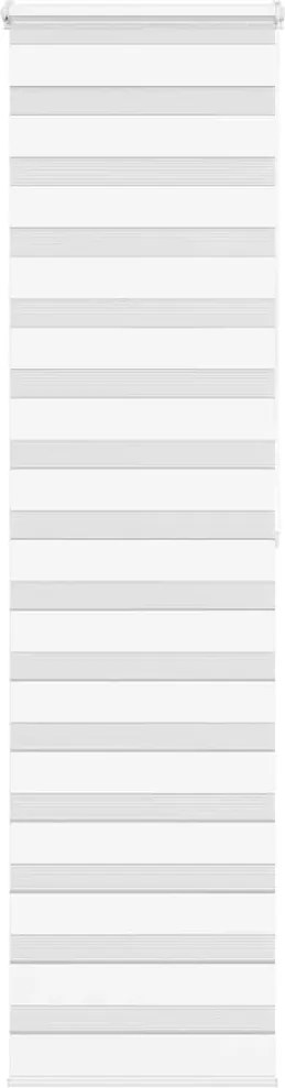 vidaXL Jaluzea tip zebra alb lățime țesătură 60,9 cm poliester