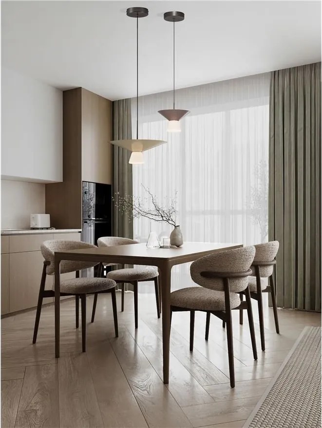 Pendul LED decorativ BARIS Nut Brown 22cm