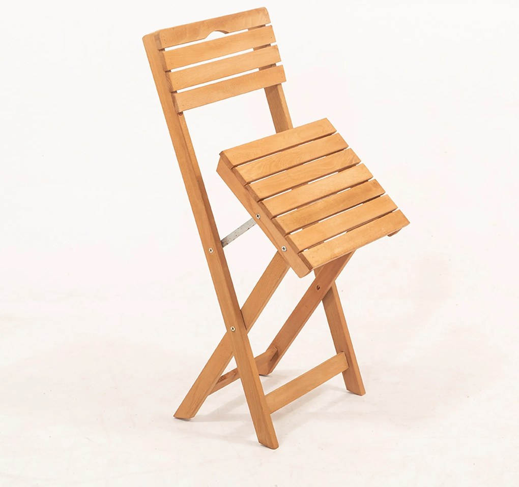 Set grădină masă și scaune (3 buc.) Mackenzie 4 (natural + crem). 1083013