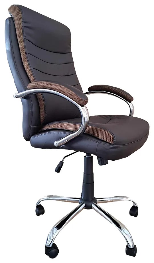Scaun directorial Muray, piele ecologica, maro