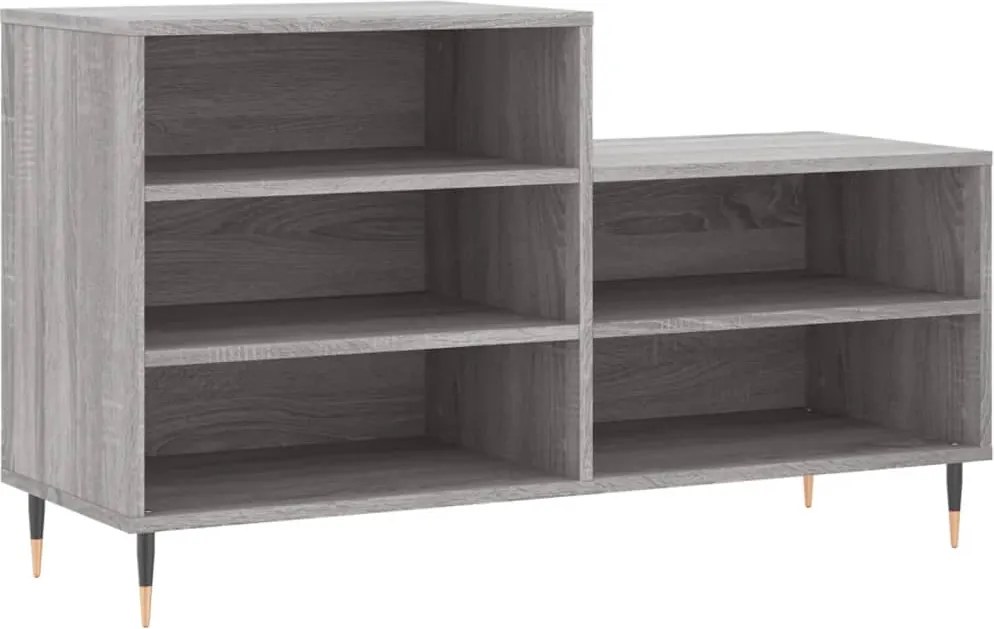 vidaXL Pantofar, gri sonoma, 102x36x60 cm, lemn prelucrat
