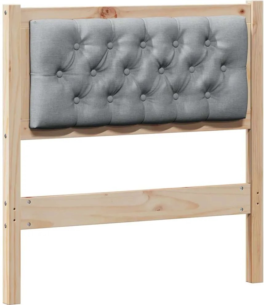 vidaXL Tăblie cap Altele Maro și gri deschis 80 cm Lemn masiv de pin