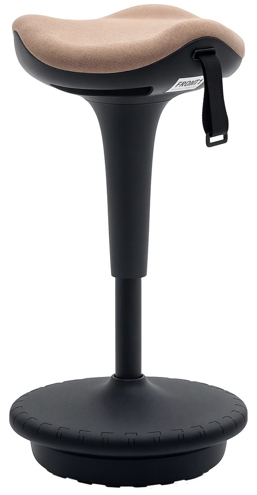 HOMCOM Scaun de echilibru, șezut mobil, rotativ, reglabil în înălțime, ergonomic, 34 x 34 x 68,5-83,5 cm, Maro | Aosom Romania