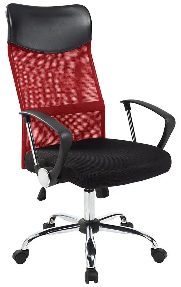 Scaun de birou ergonomic cu spatar inalt- rosu