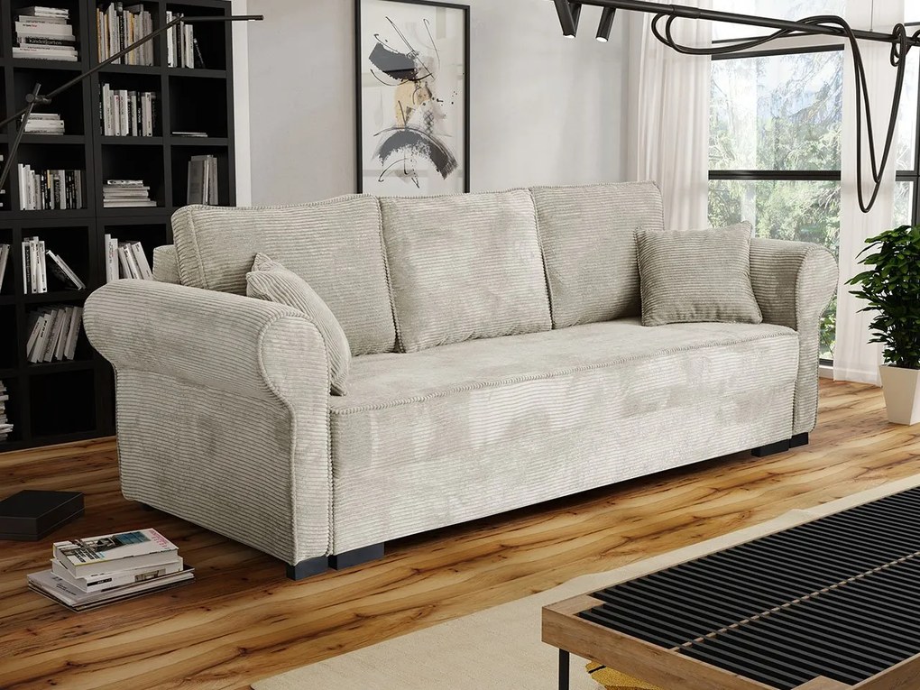 Canapea extensibilă Mosuria (crem) (cu sp. depozitare). Promo -17%. 1105577