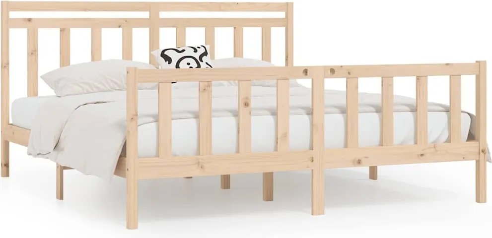 vidaXL Cadru de pat, 200x200 cm, lemn masiv de pin