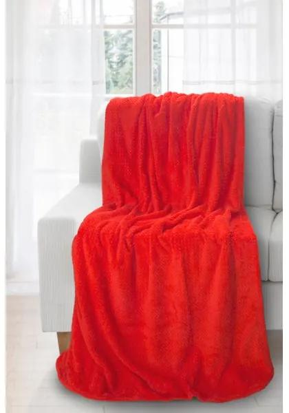 Pătură de canapea roșie