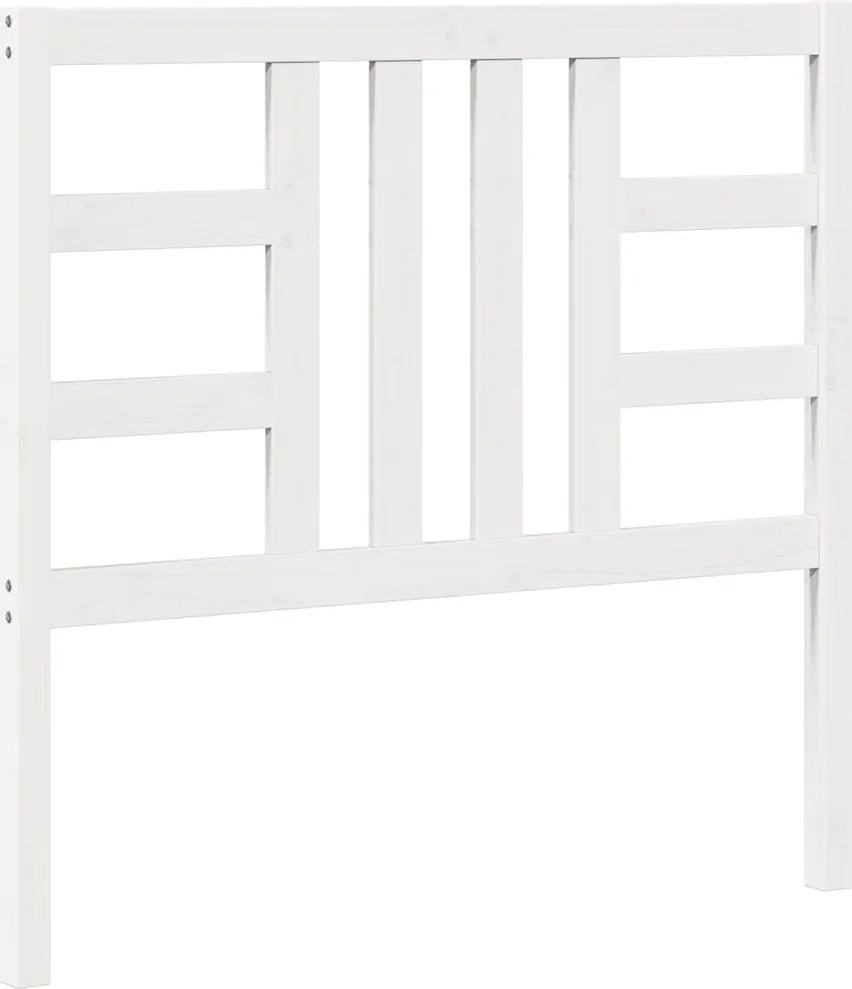 vidaXL Tăblie de pat, alb, 106x4x100 cm, lemn masiv de pin