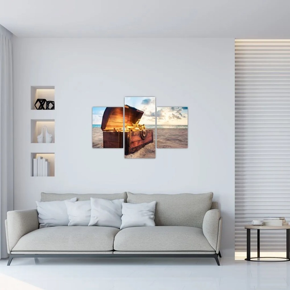 Tablou - Comoară pe plajă (90x60 cm)