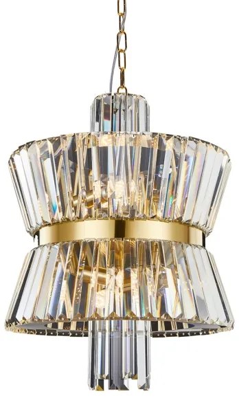 Lustră pe lanț AURELIA 8xE14/40W/230V auriu