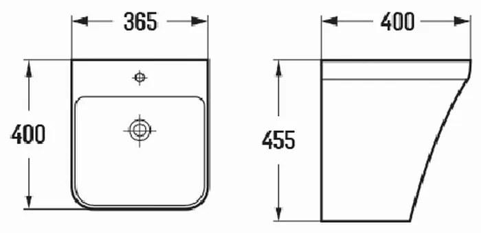 Lavoar suspendat negru mat cu ventil ceramic inclus, Medelin Foglia Negru mat