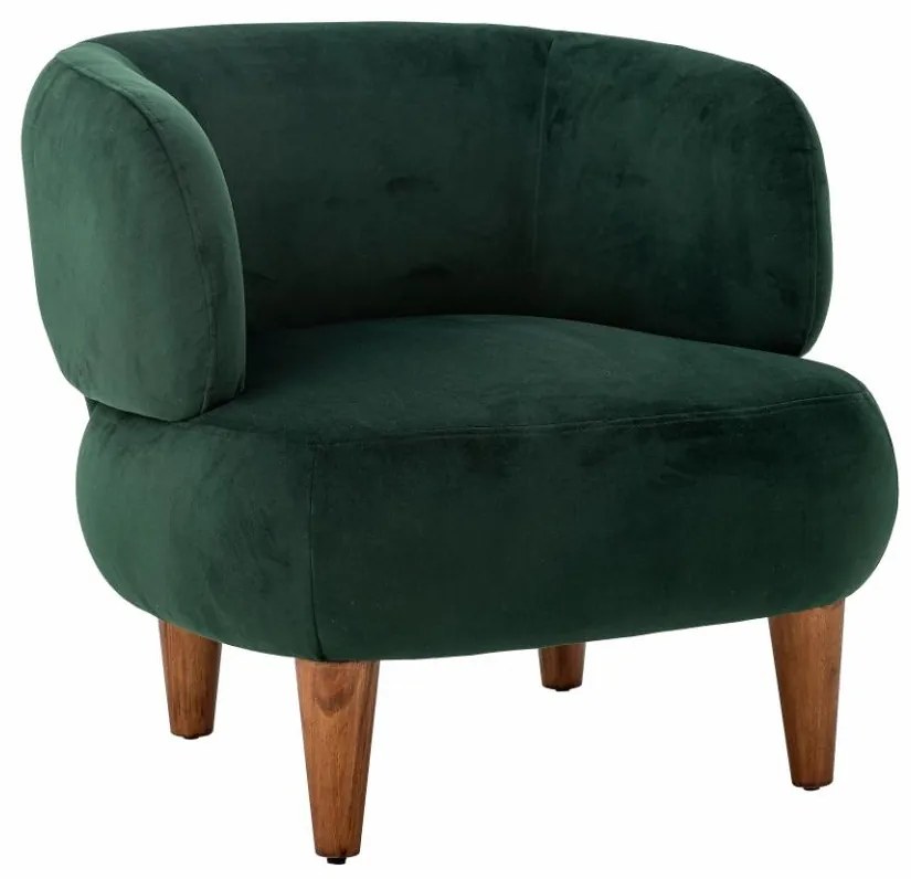Scaun dining, verde, din stofa, Ruperta