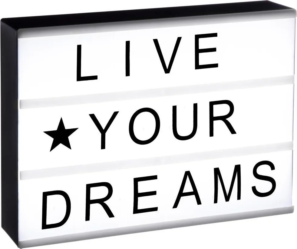 Lampă cu inscripții