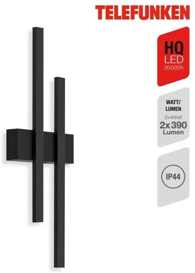 Telefunken 313205TF - Aplica de perete LED pentru exterior 2xLED/4W/230V 4000K IP44