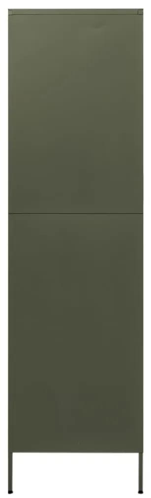 Sifonier, verde maslniu, 90x50x180 cm otel Olivengronn, 1