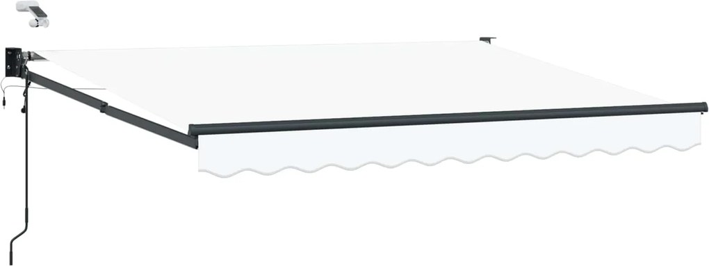 vidaXL Cort electric retractabil Alb 3 x 2,5 m