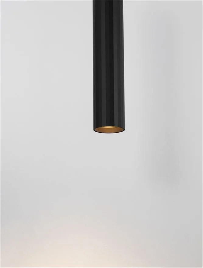 Pendul tubular design modern minimalist SEAWAVE, negru