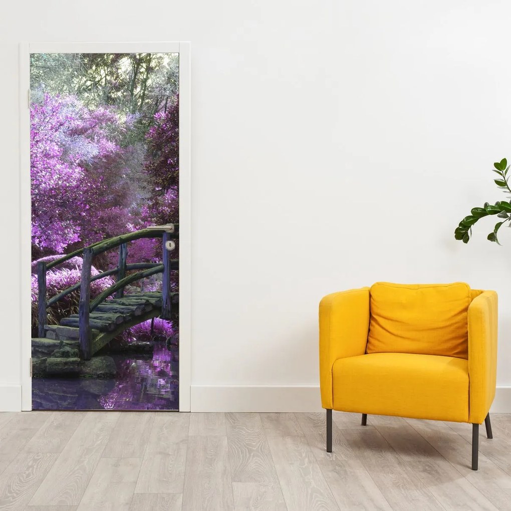 Fototapet pentru ușă - Copaci violeți (95x205cm)