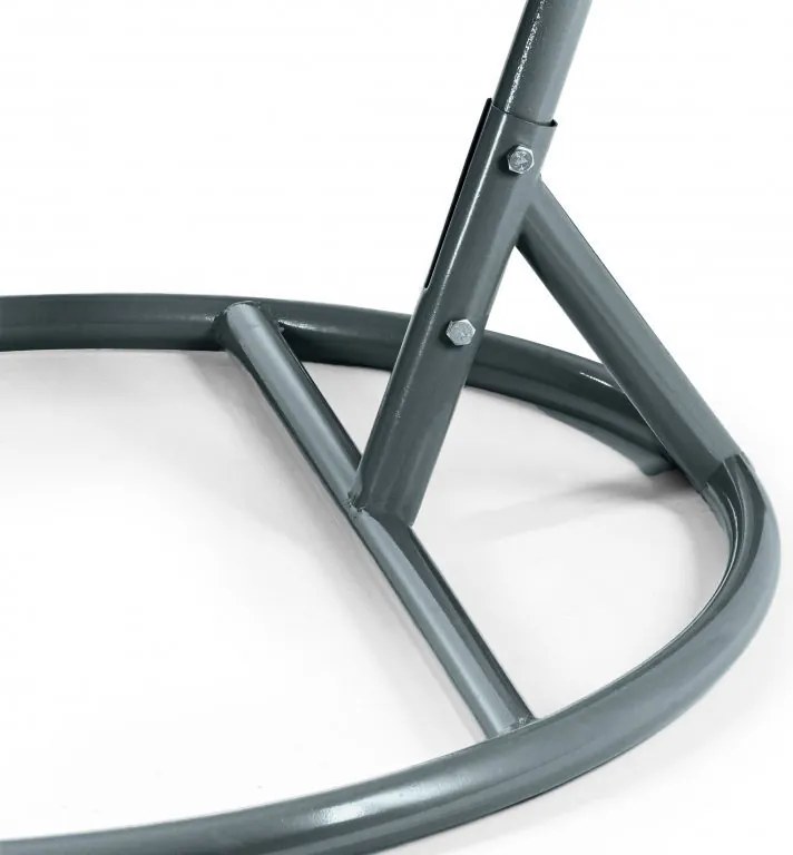 Fotoliu suspendant gri KOLUMBIA cu suport