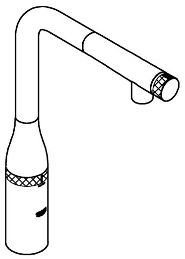 Baterie pentru chiuvetă GROHE ESSENCE SMARTCONTROL 31615000, 366 mm, crom lucios