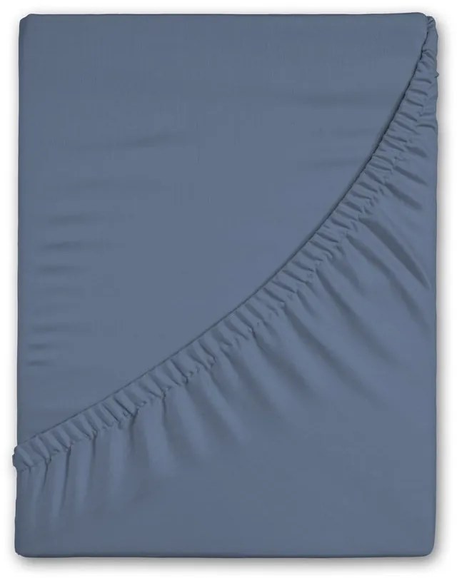 Cearceaf albastru din flanelă cu elastic 90x200 cm – Good Morning