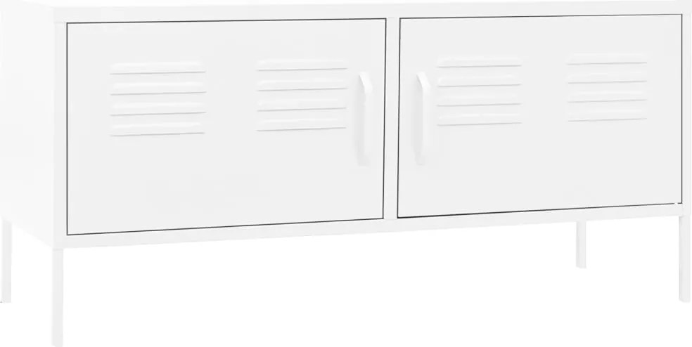 vidaXL Comodă TV, alb, 105x35x50 cm, oțel