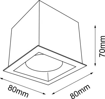 Brosline 1078 - Spot CAGE 1xGU10/10W/230V, negru