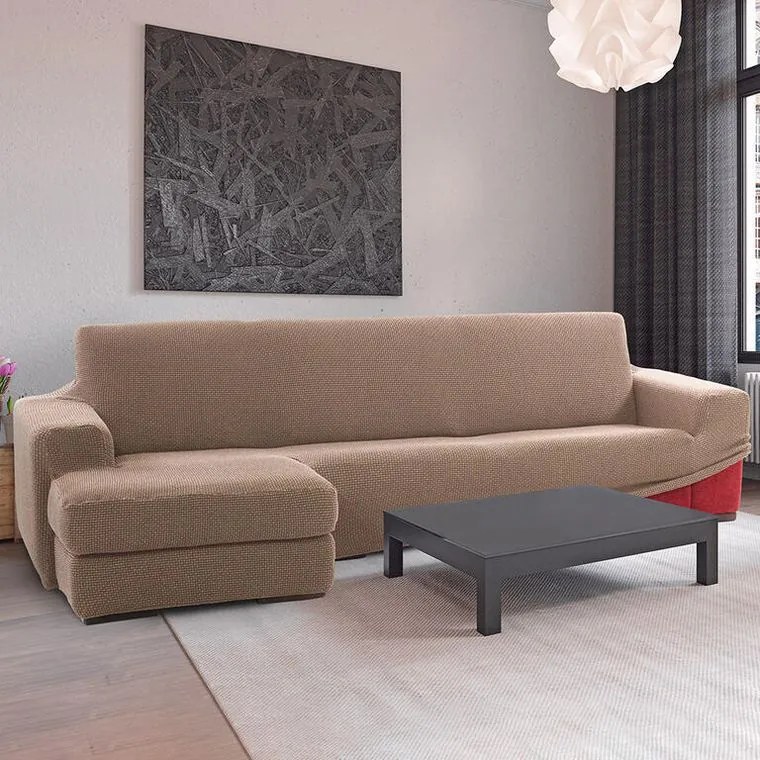 Nueva Textura Huse care se întind foarte bine NIAGARA alunei canapea cu otoman stânga (l. 200 - 300 cm)