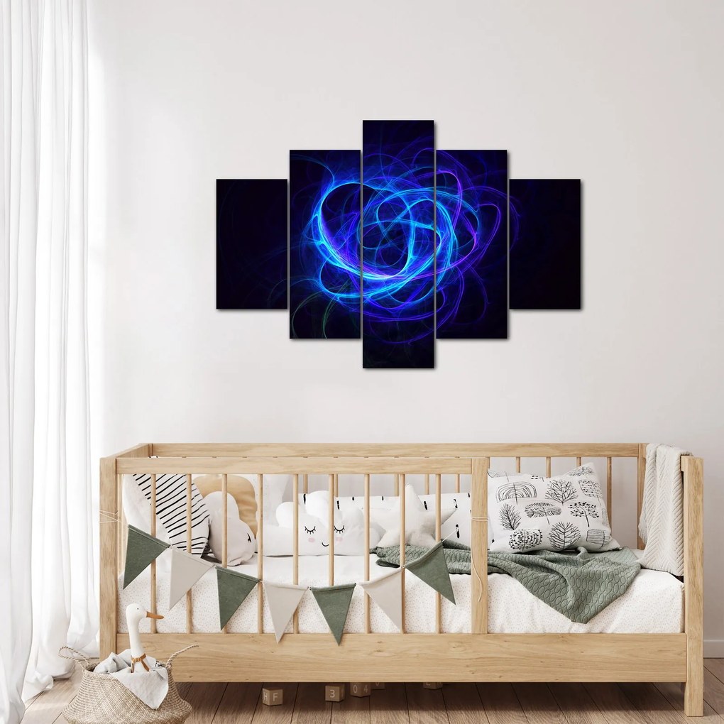 Tabloul cu ghem albastru abstract (150x105 cm)