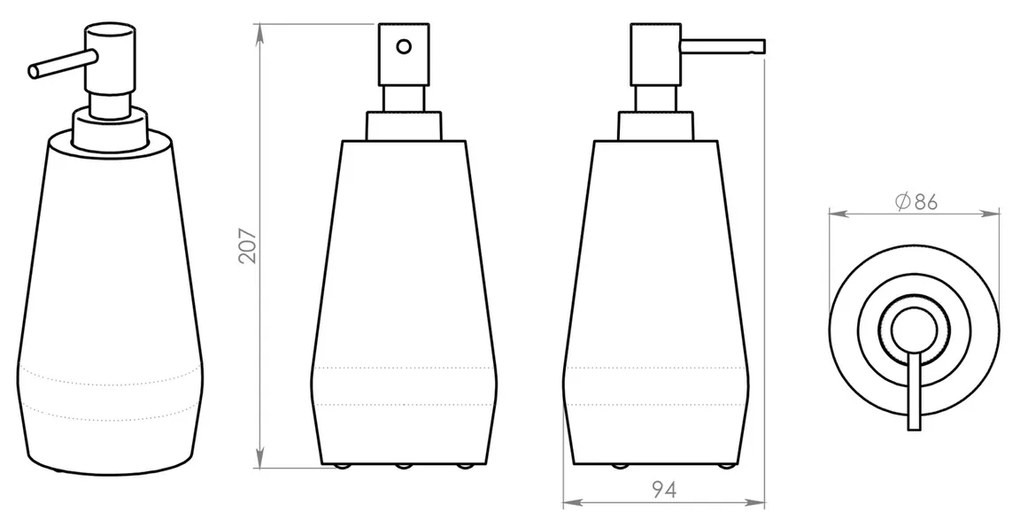 GEDY GM8002 Gemini dozator de săpun pentrumontare, alb