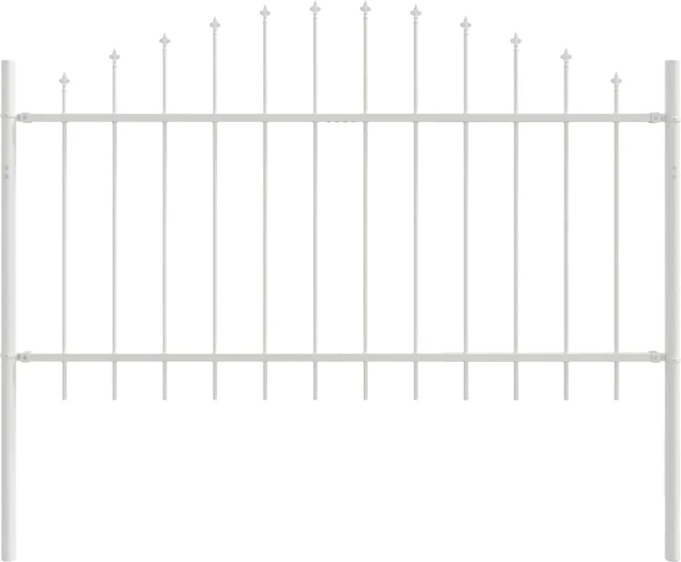 vidaXL Gard de Grădină Alb 170 x 140 cm Oțel vopsit electrostatic